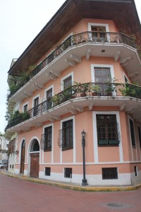 Renovated colonial buildings in the old town centre