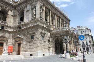 Outside the Budapest Opera House