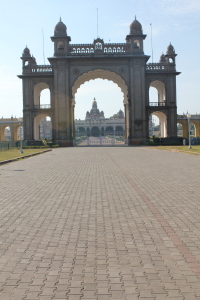 Mysore Palace - the original entrance. Now it is just a delivery entrance. 