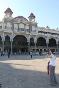 Photo time at the Mysore Palace